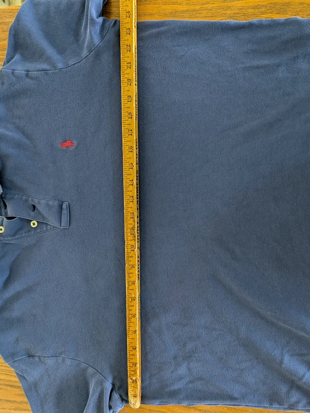 Ralph Lauren Navy Polo Shirt with Red Pony Embroidery